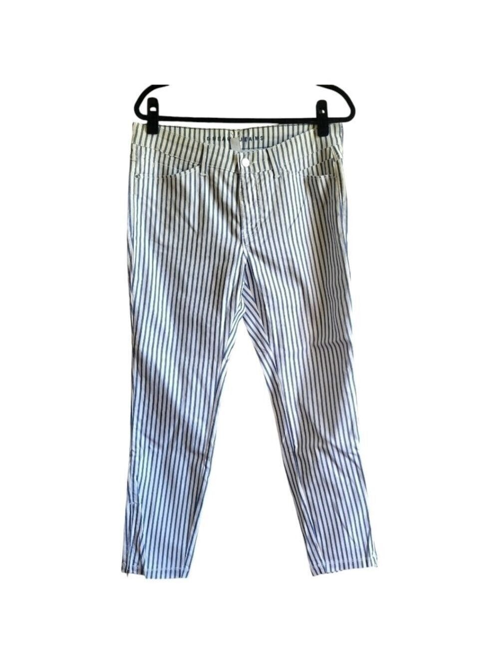 MAC Dream Jeans Stripe Womens size Large? Skinny Straight